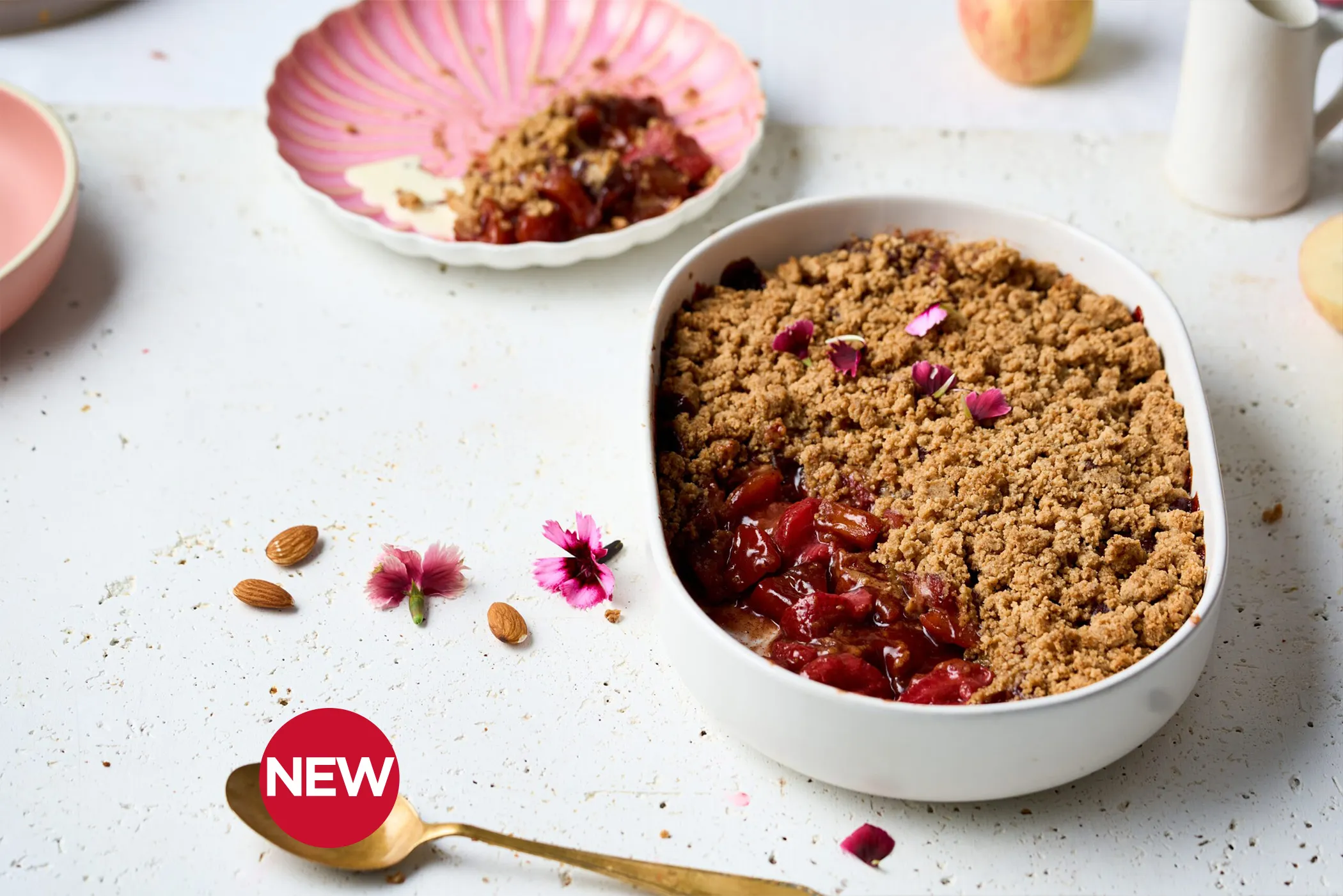 Apple, Berry and Almond Crumble