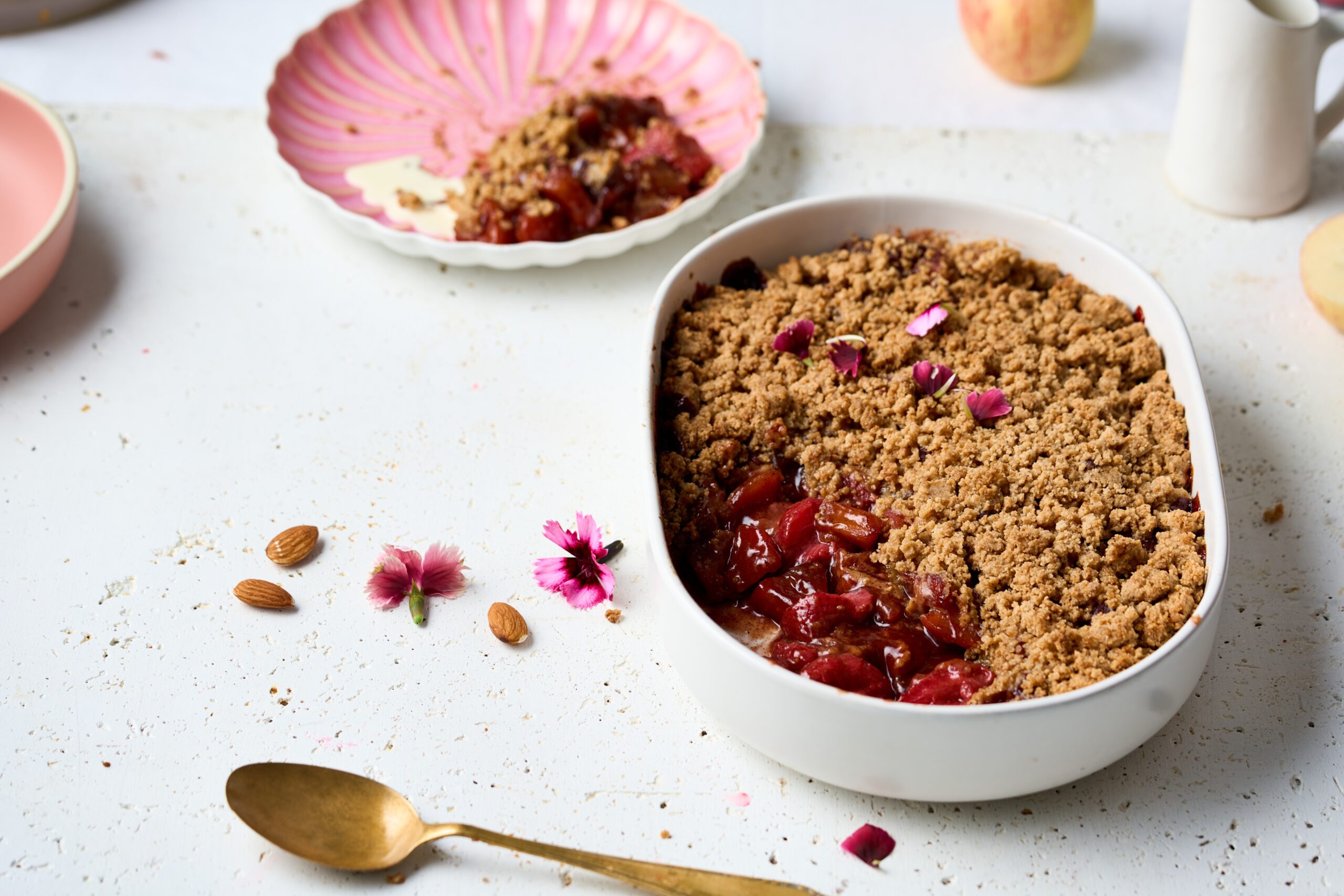 Apple, Berry and Almond Crumble